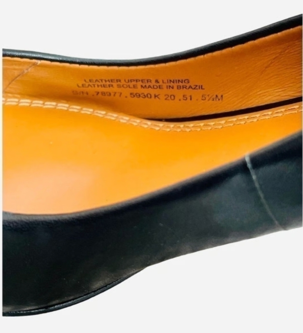 Tory Burch Penelope 65MM Black Leather Pumps Women’s Size 5.5 Made in Italy - Picture 8 of 9